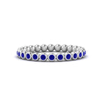 Load image into Gallery viewer, bezel-set-round-sapphire-stacking-band-in-white-gold-FDEWB11036GSABLANGLE3-NL-WG.jpg
