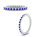 Load image into Gallery viewer, bezel-set-round-sapphire-stacking-band-in-white-gold-FDEWB11036GSABLANGLE3-NL-WG.jpg
