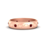 Load image into Gallery viewer, bezel-set-ruby-mens-wedding-band-in-rose-gold-fdm1284grudr-nl-rg
