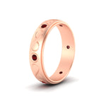 Load image into Gallery viewer, bezel-set-ruby-mens-wedding-band-in-rose-gold-fdm1284grudrangle2-nl-rg
