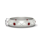 Load image into Gallery viewer, bezel-set-ruby-mens-wedding-band-in-white-gold-fdm1284grudr-nl-wg-hw
