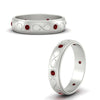 Load image into Gallery viewer, bezel-set-ruby-mens-wedding-band-in-white-gold-fdm1284grudrangle3-nl-wg