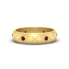Load image into Gallery viewer, bezel-set-ruby-mens-wedding-band-in-yellow-gold-fdm1284grudr-nl-yg