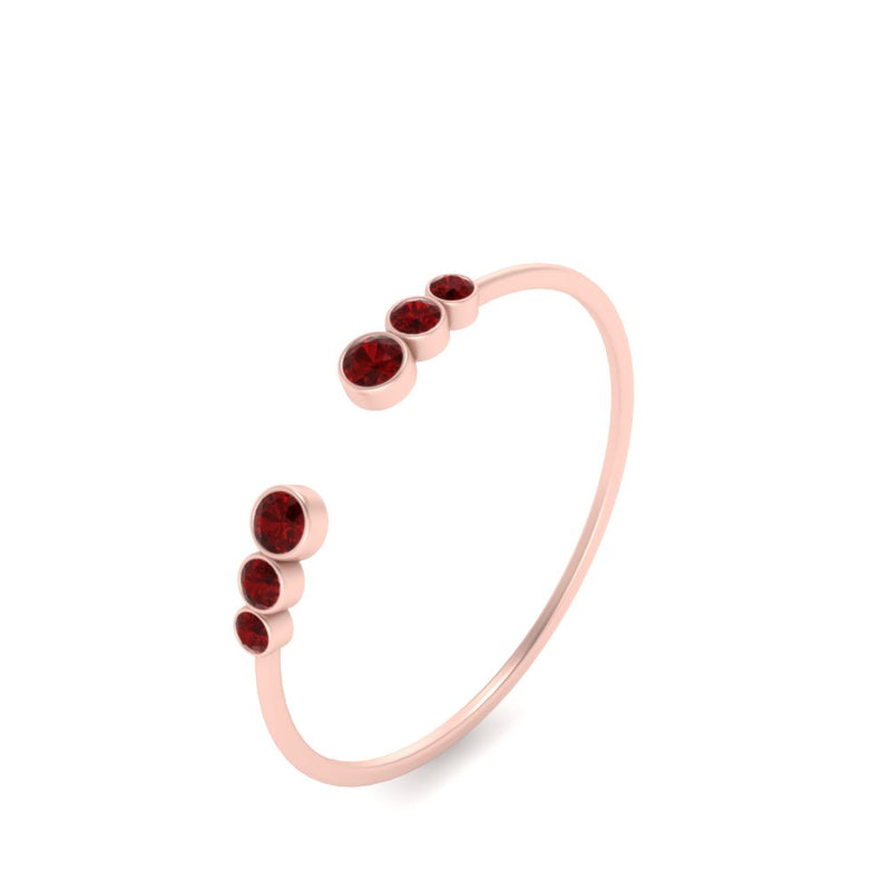 Bezel Set Open Stacking Rings