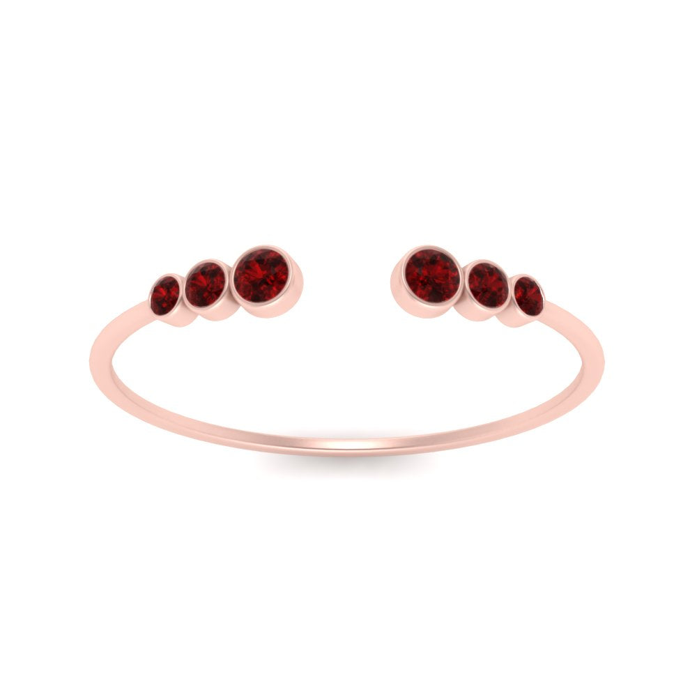 Bezel Set Open Stacking Rings