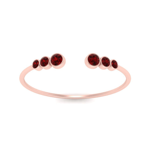 Bezel Set Open Stacking Rings