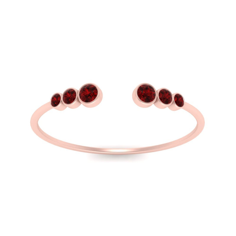 Bezel Set Open Stacking Rings