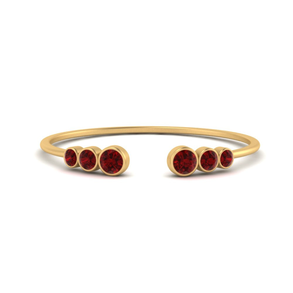 Bezel Set Open Stacking Rings