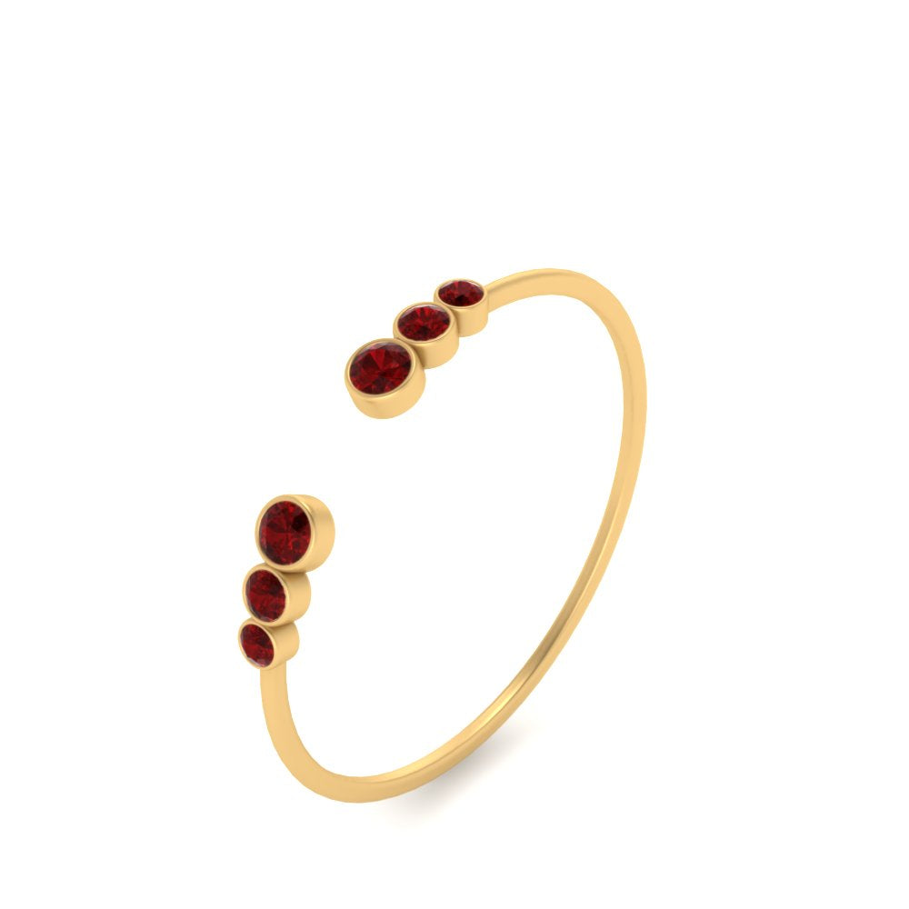 Bezel Set Open Stacking Rings