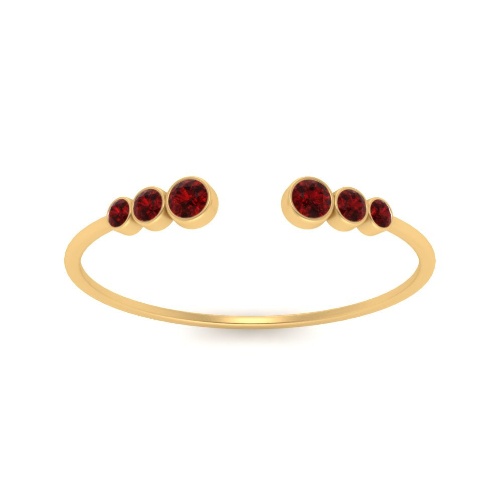 Bezel Set Open Stacking Rings