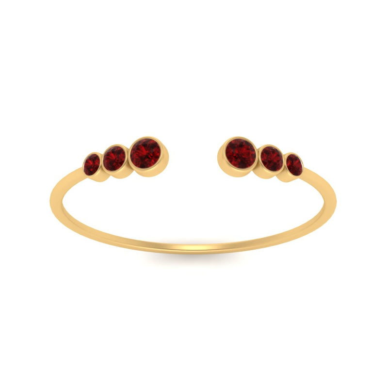 Bezel Set Open Stacking Rings