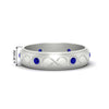 Load image into Gallery viewer, bezel-set-sapphire-mens-wedding-band-in-white-gold-fdm1284gsabl-nl-wg-hw