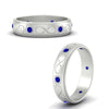 Load image into Gallery viewer, bezel-set-sapphire-mens-wedding-band-in-white-gold-fdm1284gsablangle3-nl-wg