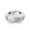 Load image into Gallery viewer, bezel-set-sapphire-mens-wedding-band-in-white-gold-fdm1284gsablangle5-nl-wg