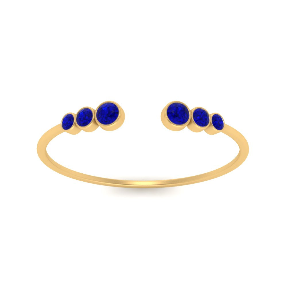 Bezel Set Open Stacking Rings