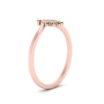 Load image into Gallery viewer, bezel-set-semi-mount-crown-emerald-engagement-ring-in-rose-gold-FD1046SMRGEMGRANGLE2-NL-RG.jpg?v=1766490477