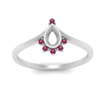 Load image into Gallery viewer, bezel-set-semi-mount-crown-pink-sapphire-engagement-ring-in-white-gold-FD1046SMRGSADRPIANGLE5-NL-WG.jpg?v=1766490477