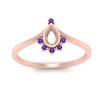 Load image into Gallery viewer, bezel-set-semi-mount-crown-purple-topaz-engagement-ring-in-rose-gold-FD1046SMRGVITOANGLE5-NL-RG.jpg?v=1766490477