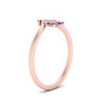 Load image into Gallery viewer, bezel-set-semi-mount-crown-sapphire-engagement-ring-in-rose-gold-FD1046SMRGSABLANGLE2-NL-RG.jpg?v=1766490477