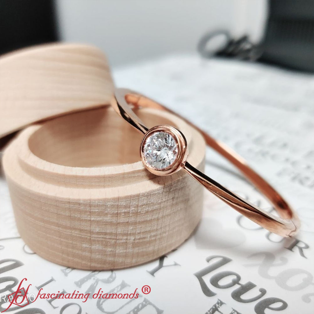 Bezel Set Bangle Bracelet