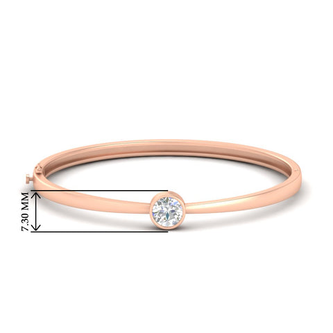 Bezel Set Bangle Bracelet
