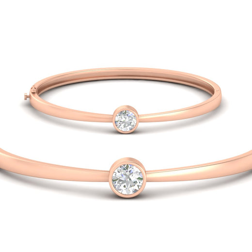 Bezel Set Bangle Bracelet
