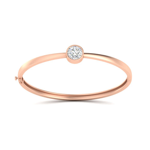 Bezel Set Bangle Bracelet