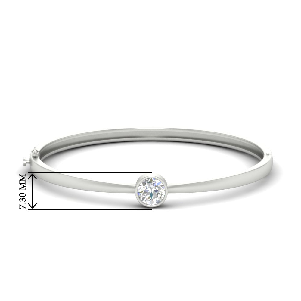 Bezel Set Bangle Bracelet