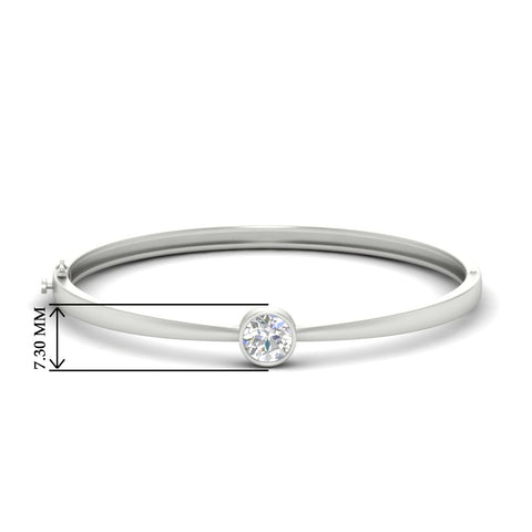 Bezel Set Bangle Bracelet