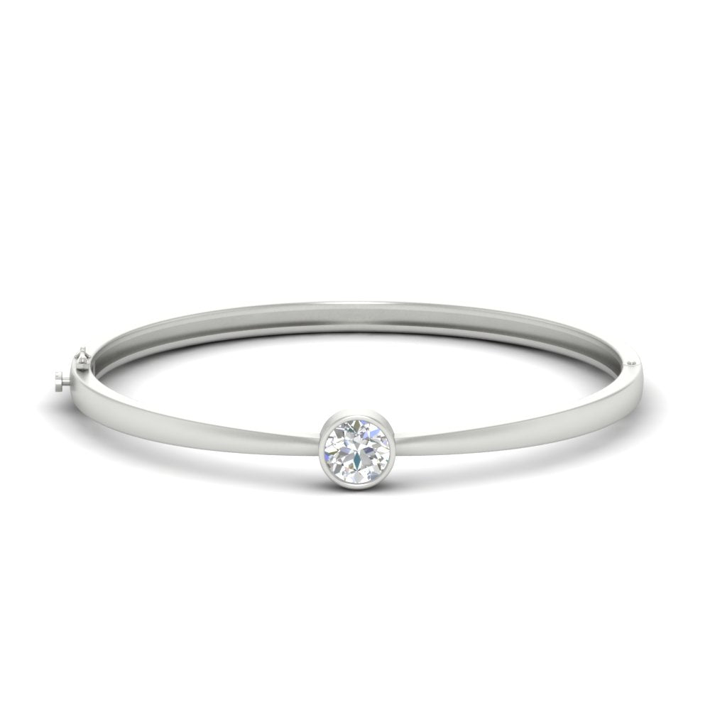 Bezel Set Bangle Bracelet