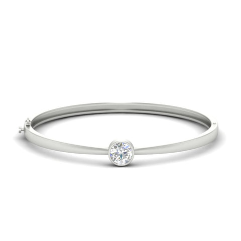 Bezel Set Bangle Bracelet