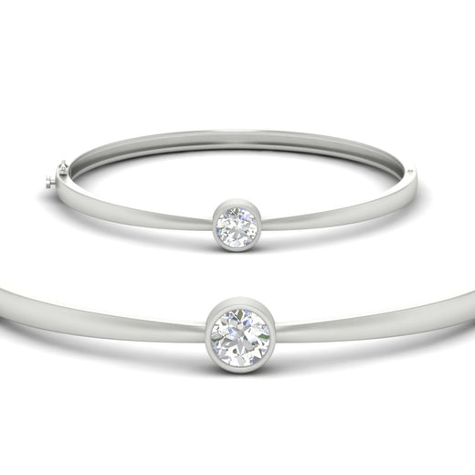 Bezel Set Bangle Bracelet