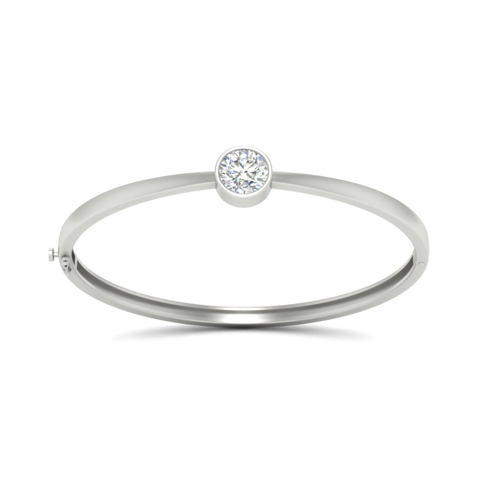 Bezel Set Bangle Bracelet