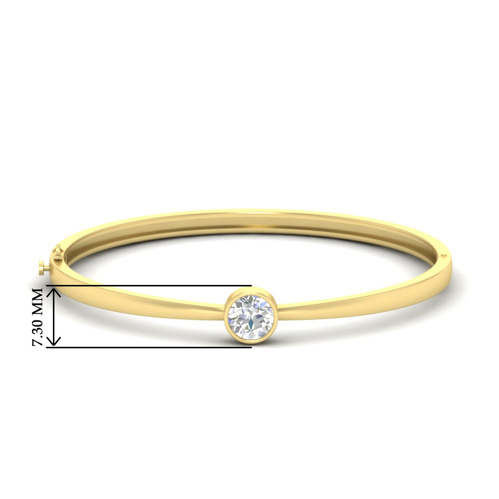 Bezel Set Bangle Bracelet