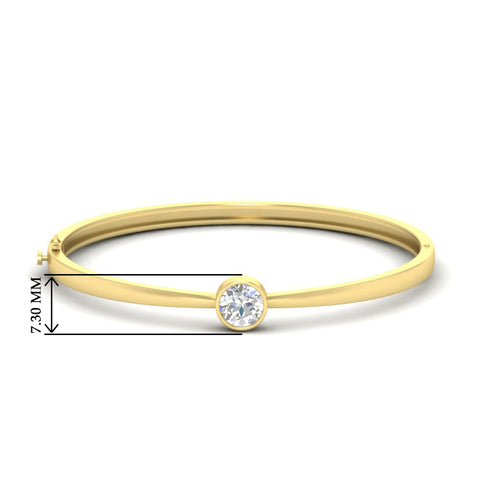 Bezel Set Bangle Bracelet