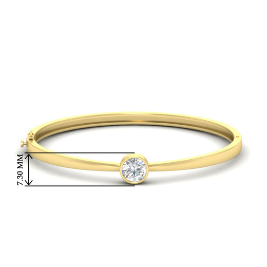 Bezel Set Bangle Bracelet