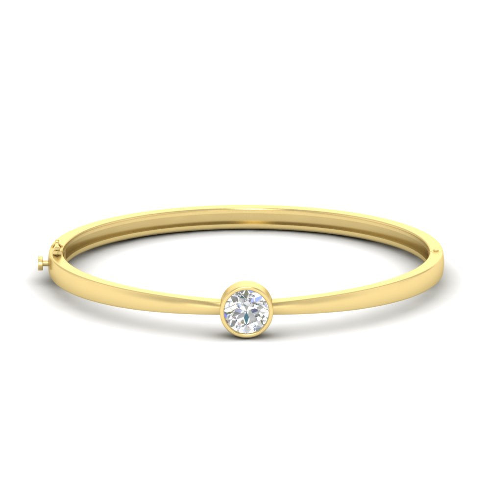 Bezel Set Bangle Bracelet