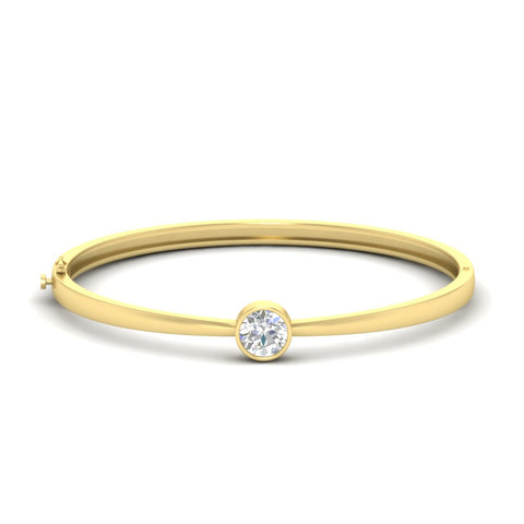 Bezel Set Bangle Bracelet