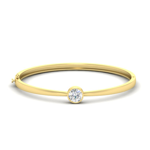 Bezel Set Bangle Bracelet