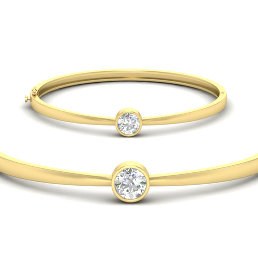 Bezel Set Bangle Bracelet