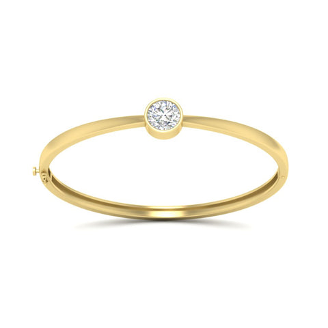 Bezel Set Bangle Bracelet