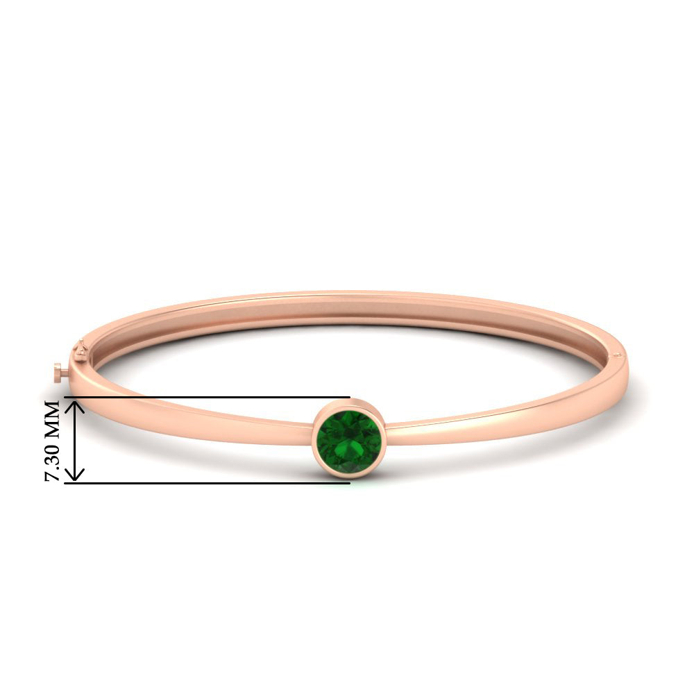 Bezel Set Bangle Bracelet
