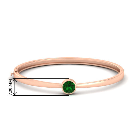 Bezel Set Bangle Bracelet
