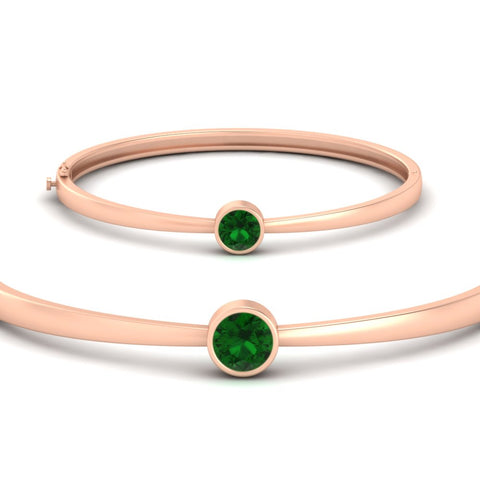 Bezel Set Bangle Bracelet