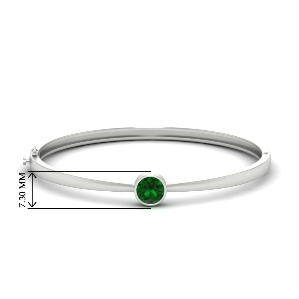 Bezel Set Bangle Bracelet