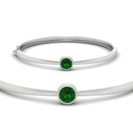 Load image into Gallery viewer, Bezel Set Bangle Bracelet