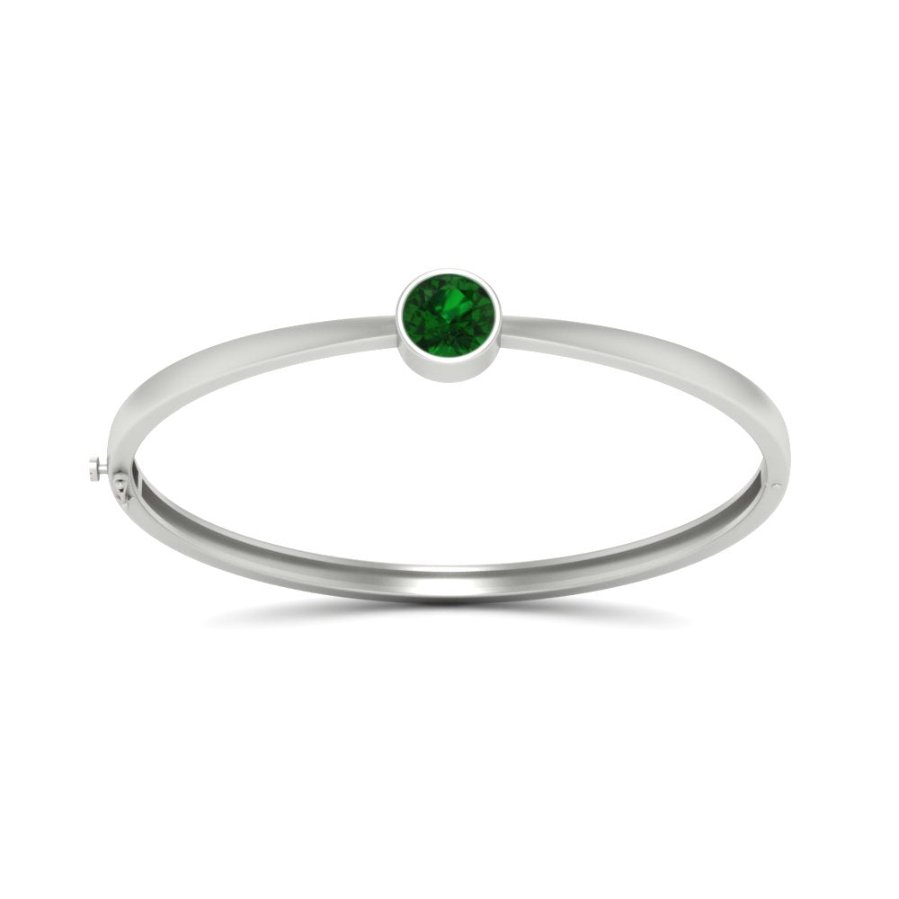 Bezel Set Bangle Bracelet