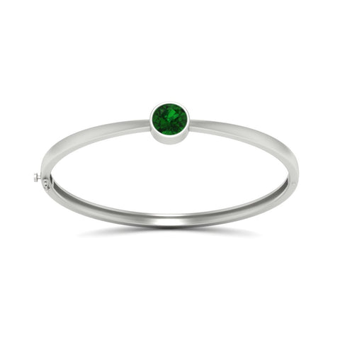 Bezel Set Bangle Bracelet