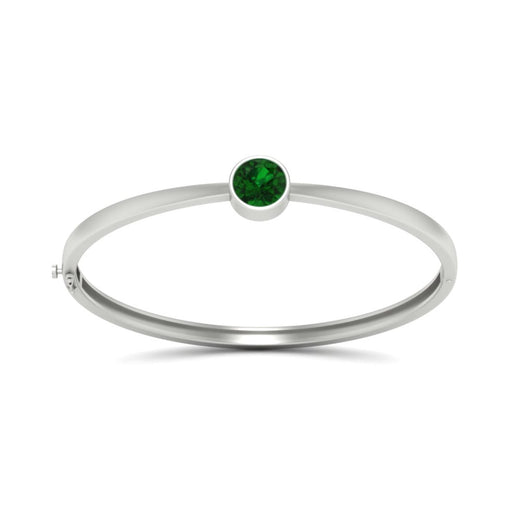 Bezel Set Bangle Bracelet