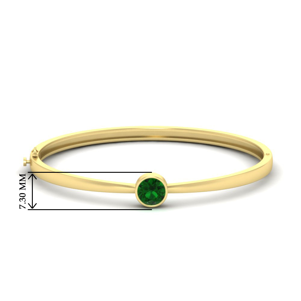 Bezel Set Bangle Bracelet